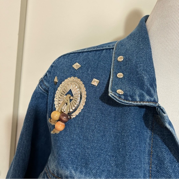 Arizona Jean company XL cowboy southwest embroidered jean jacket - Picture 5 of 9